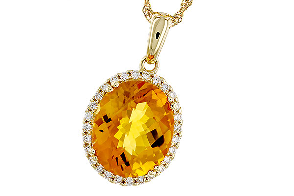 G274-75786: NECKLACE 3.85 CITRINE 4.07 TGW (12x10MM OV)