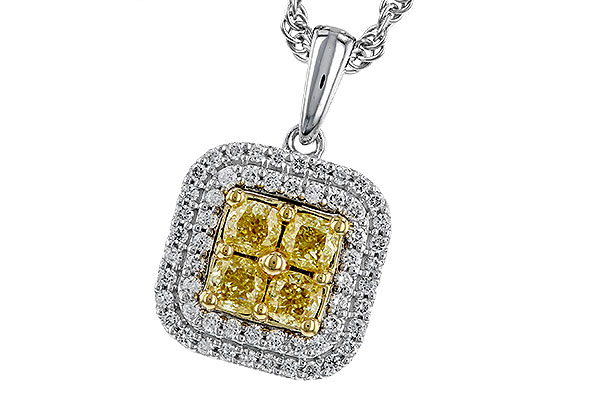 G274-76668: NECK .52 FANCY YELLOW DIAMONDS .72 TW