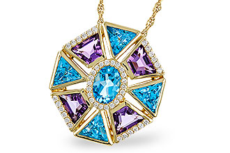 G274-76677: NECKLACE 4.47 SEMI-PREC (BT & AMY) 4.65 TGW