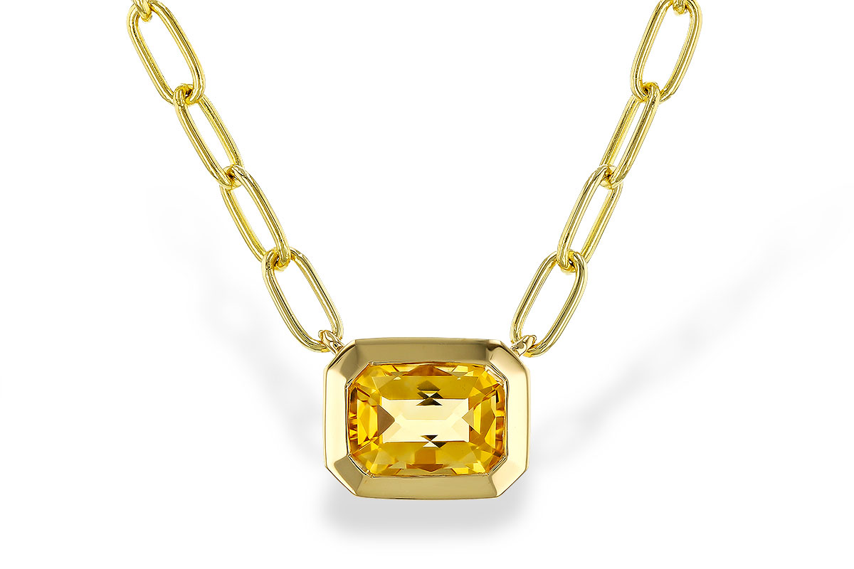 G274-78523: NECKLACE .86 CITRINE (18")