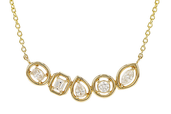 G274-79377: NECKLACE .50 TW FANCY CUT DIAS (18")