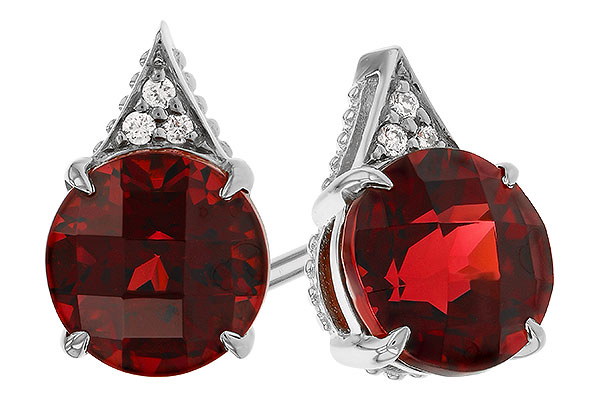 G274-79386: EARR 2.08 TW GARNET 2.10 TGW (6MM RD)