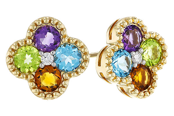 G274-81223: EARRINGS 1.88 SEMI-PREC (AMY,BT,CIT,PER) 1.93 TGW