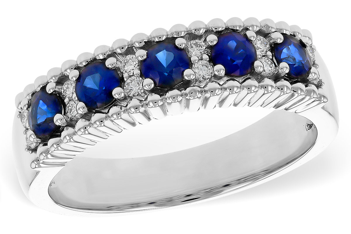 G274-81250: LDS WED RG .64 TW SAPPHIRE .76 TGW