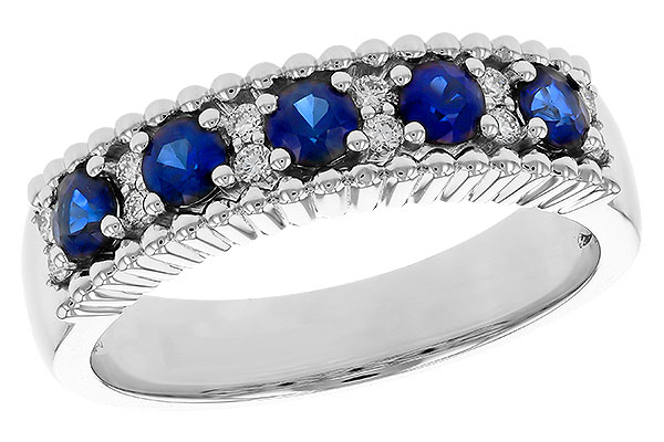 G274-81250: LDS WED RG .64 TW SAPPHIRE .76 TGW