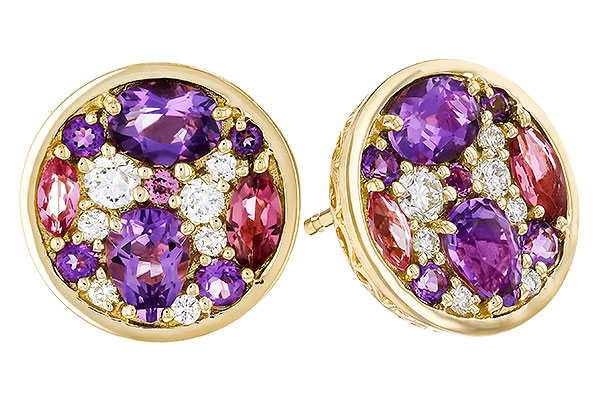 G274-81268: EARR .82 TW SEMI-PRECIOUS (P.TOUR, AMY) .98 TGW