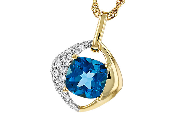 G275-63932: NECK 1.43 LONDON BLUE TOPAZ 1.62 TGW (7MM LBT)