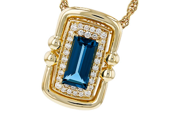 G275-63950: NECK .84 LONDON BLUE TOPAZ .96 TGW (8x4MM LBT)