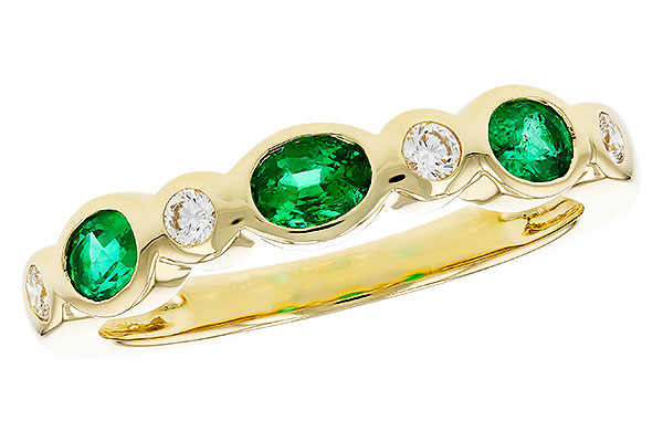 G275-63977: LDS WED RG .43 EMERALD .56 TGW
