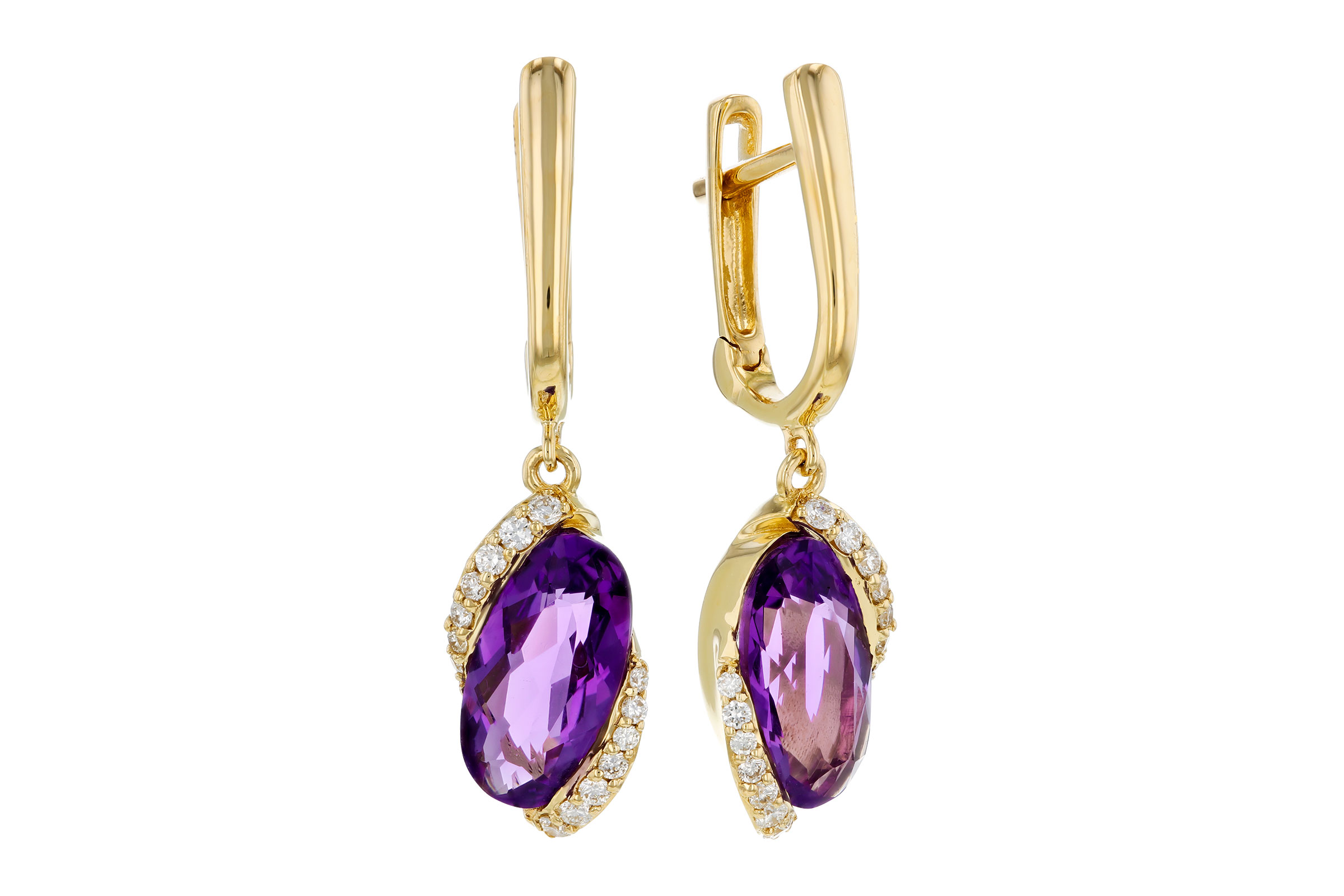 G275-65768: EARRINGS 2.14 TW AMETHYST 2.26 TGW (10x5MM AMY)