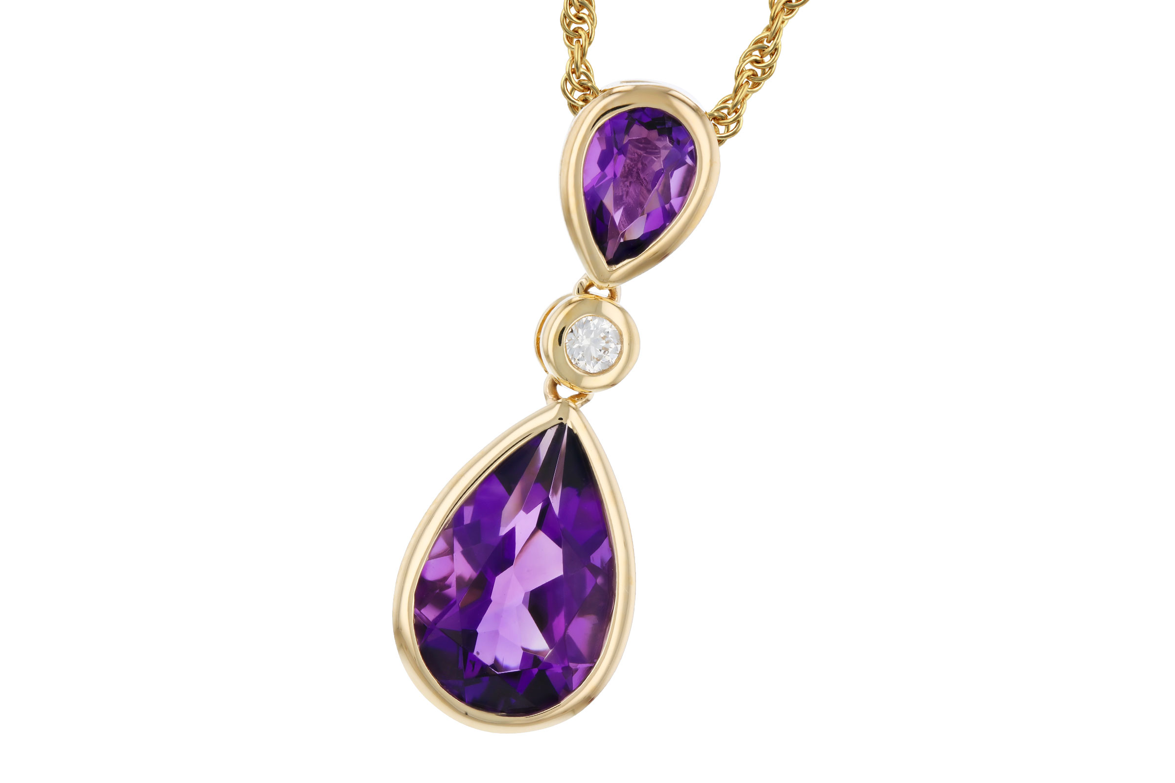 G275-66641: NECKLACE 1.92 TW AMETHYST 1.96 TGW