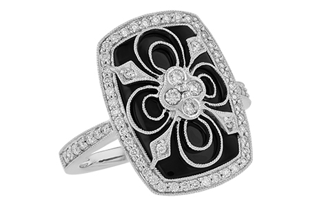 H000-23050: LDS ONYX & DIA RG .44 TW