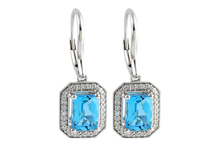 H187-48459: EARR 2.20 BLUE TOPAZ 2.36 TGW