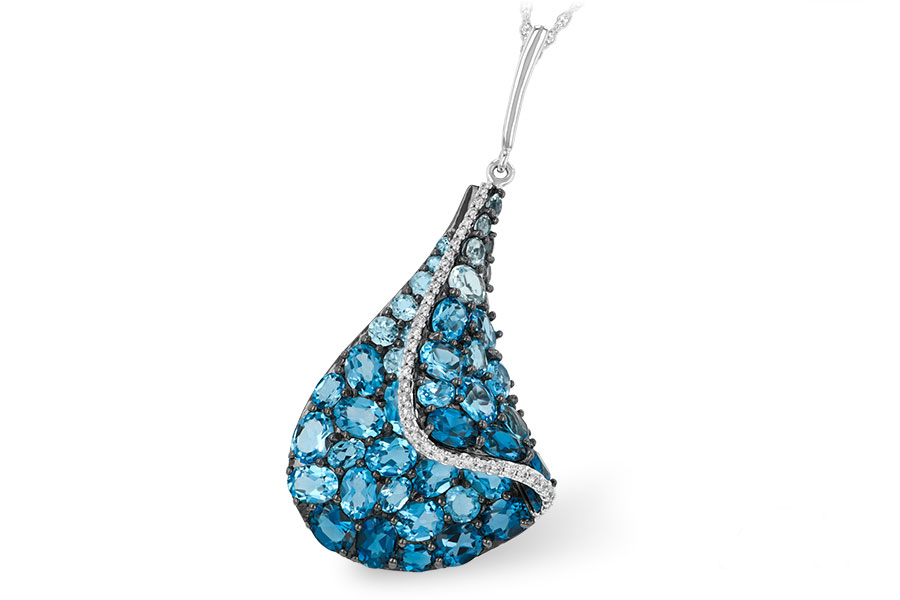 H187-50313: NECK 4.81 BLUE TOPAZ 4.94 TGW