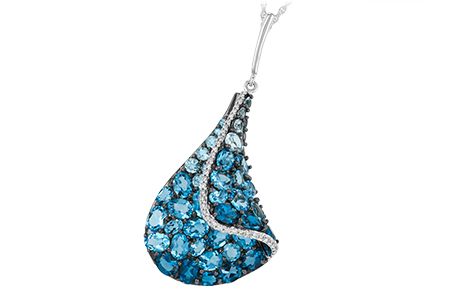 H187-50313: NECK 4.81 BLUE TOPAZ 4.94 TGW