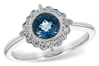 H189-28486: LDS RG .93 BLUE TOPAZ 1.05 TGW