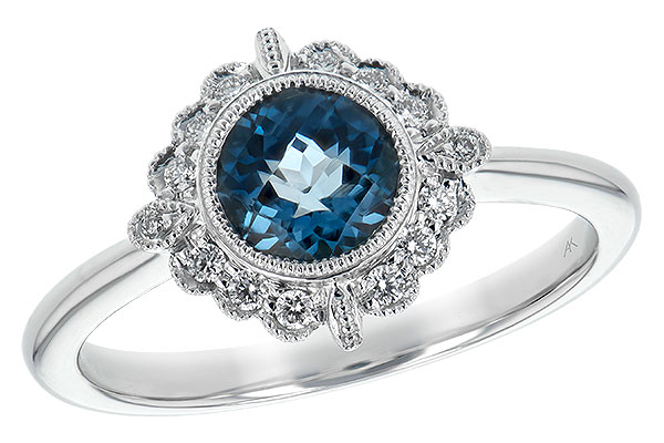 H189-28486: LDS RG .93 BLUE TOPAZ 1.05 TGW