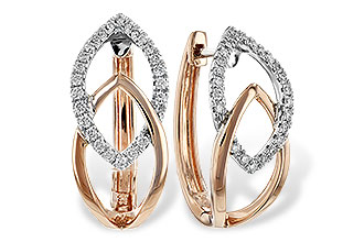H189-34895: EARRING .25 TW (ROSE & WG)
