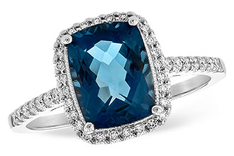 H189-35804: LDS RG 2.42 LONDON BLUE TOPAZ 2.62 TGW