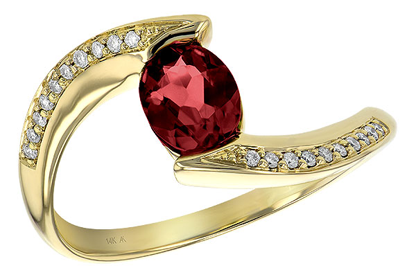 H190-19413: LDS RG .75 GARNET .82 TGW