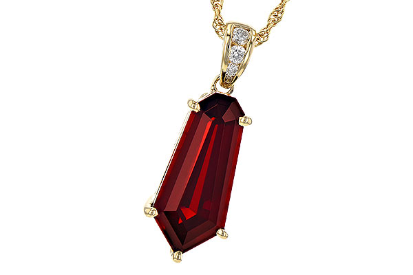 H190-25732: NECK 3.44 GARNET 3.50 TGW