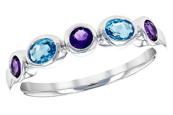 H272-93950: LDS RG .65 SEMI-PRECIOUS TW (AMY,BLUE TOPAZ)