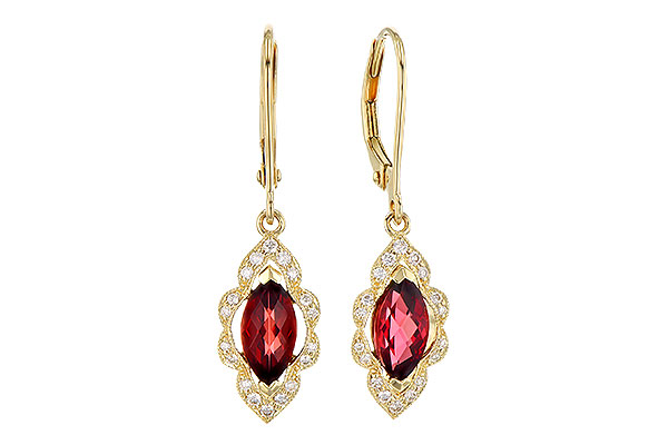 H272-98541: EARR 1.10 TW GARNET 1.25 TGW