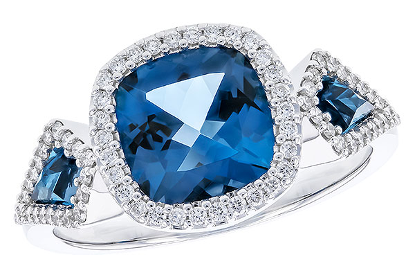 H273-84850: LDS RG 2.46 TW LONDON BLUE TOPAZ 2.72 TGW