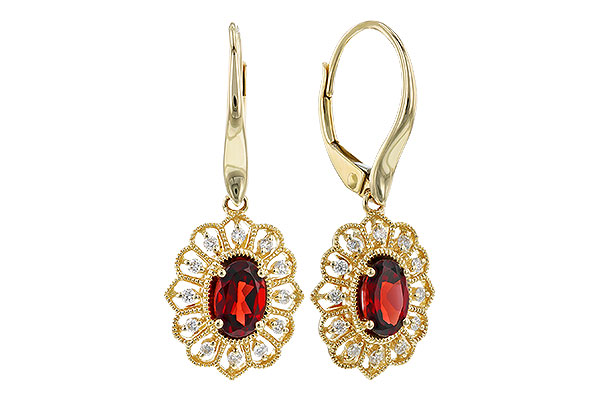 H273-84904: EARR 1.08 TW GARNET 1.24 TGW (6x4MM GAR)