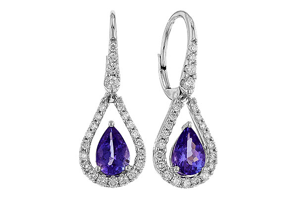 H274-73950: EARR 1.48 TW TANZANITE 1.98 TGW (7x5 PEAR)