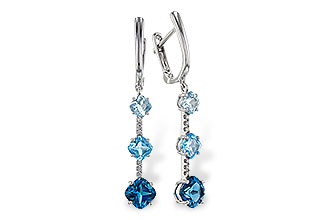 H274-73977: EARRINGS 2.41 TW BLUE TOPAZ 2.45 TGW