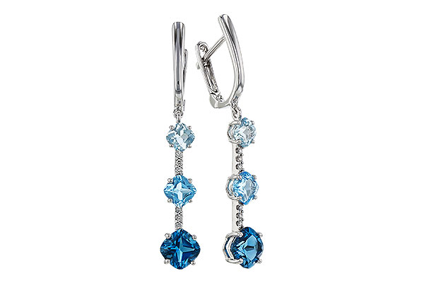 H274-73977: EARRINGS 2.41 TW BLUE TOPAZ 2.45 TGW