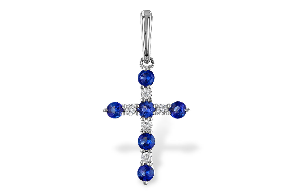 H274-74832: PENDANT .34 TW SAPP .42 TGW