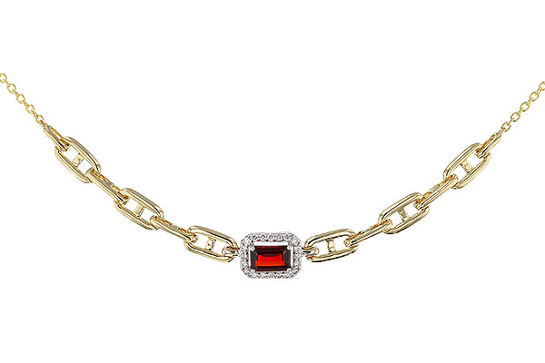 H274-74850: NECK .63 GARNET .75 TGW (6x4MM E.C. GAR / 18")