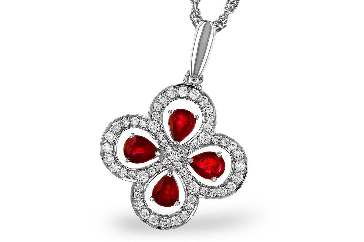 H274-74868: NECKLACE .68 RUBY TW .96 TGW