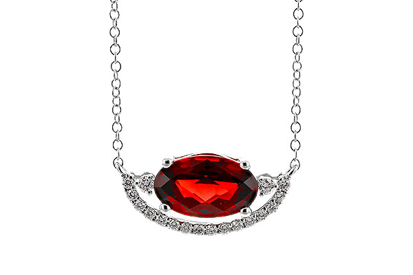 H274-74877: NECKLACE 1.94 GARNET 2.08 TGW (10x6MM GAR / 18")