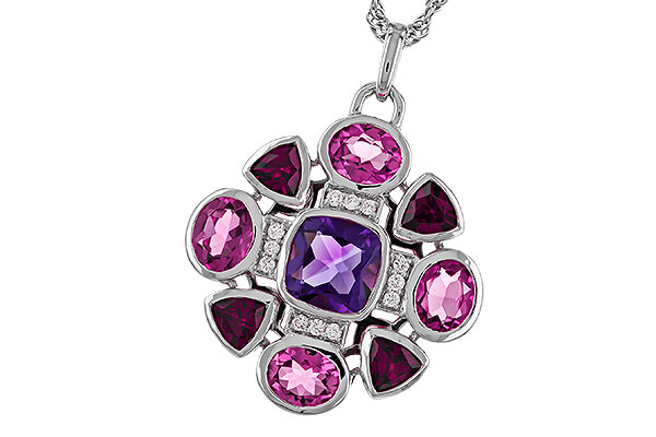 H274-75732: NECKLACE 2.76 SEMI-PREC (AM,GT,PT) 2.82 TGW