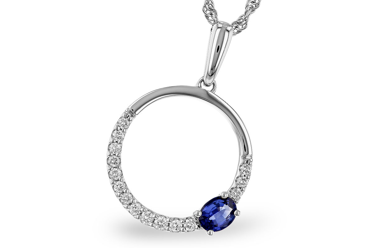 H274-75741: NECKLACE .28 SAPPHIRE .43 TGW