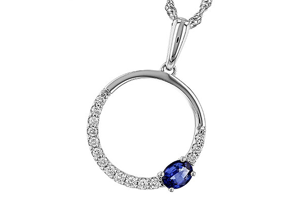 H274-75741: NECKLACE .28 SAPPHIRE .43 TGW