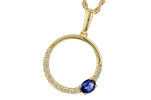 H274-75741: NECKLACE .28 SAPPHIRE .43 TGW