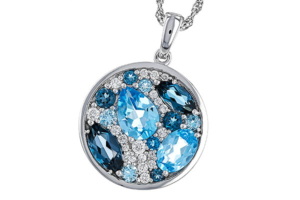 H274-76668: NECKLACE 2.31 TW BLUE TOPAZ 2.48 TGW
