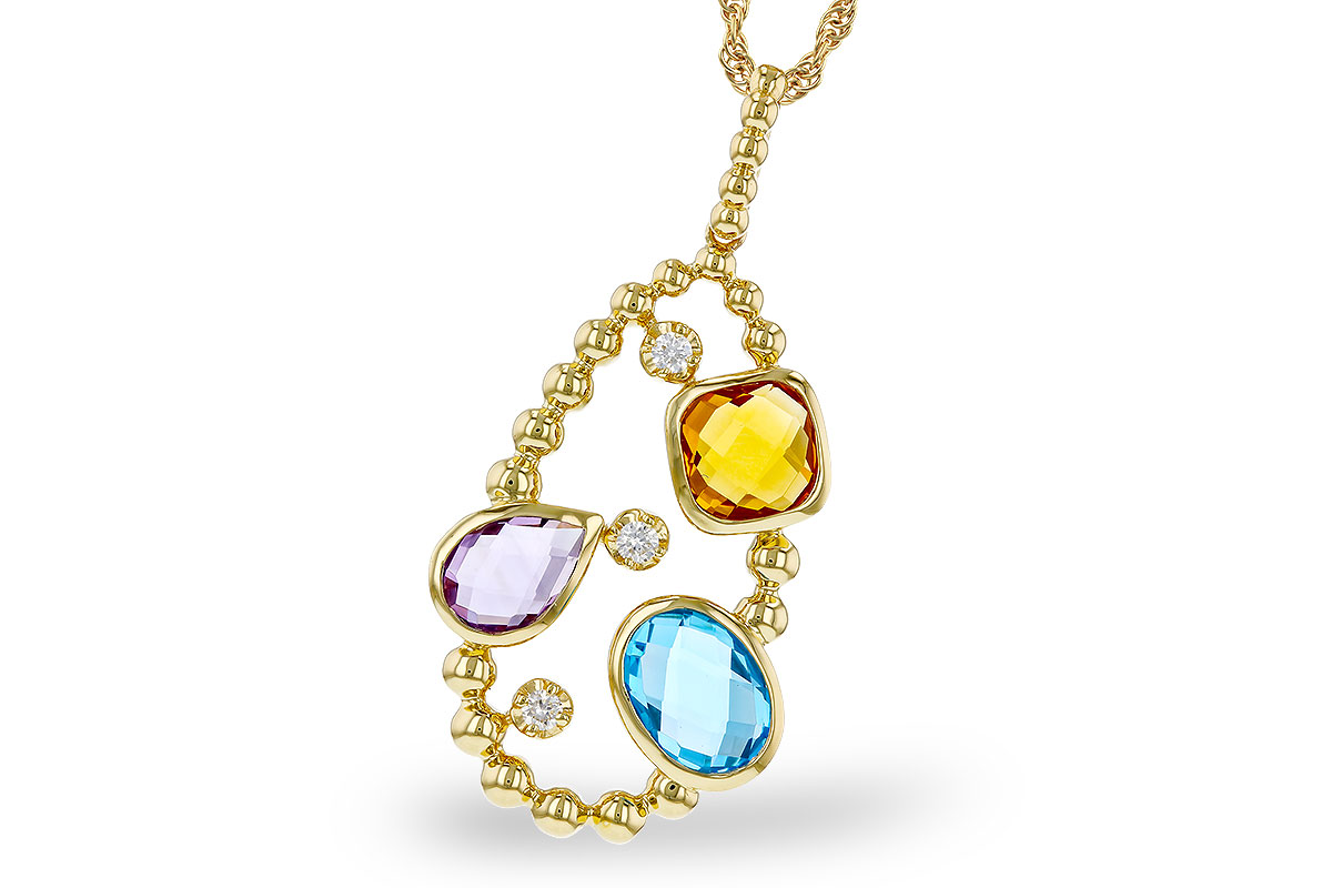 H274-76677: NECKLACE 3.04 TW SEMI-PREC 3.14 TGW (BT,AMY,CIT)