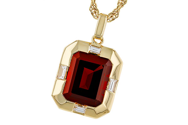 H274-76695: NECKLACE 3.65 GARNET 3.82 TGW (10x8MM GAR)