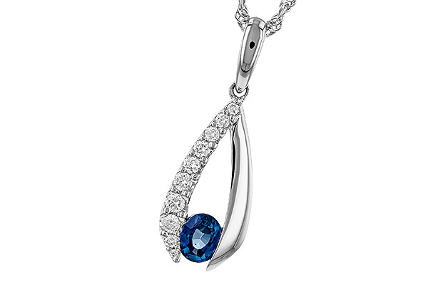 H274-78459: NECKLACE .38 SAPP .54 TGW (5x4 SAPP)