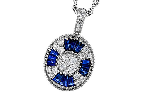 H274-79441: NECKLACE .56 TW SAPPHIRE .80 TGW
