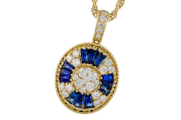 H274-79441: NECKLACE .56 TW SAPPHIRE .80 TGW