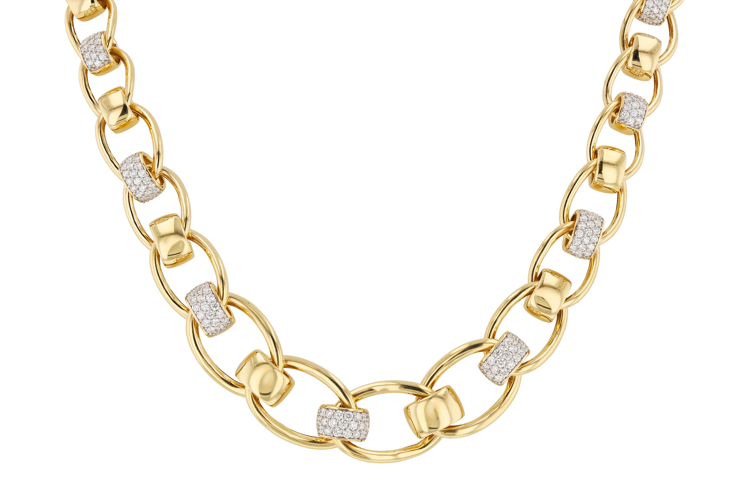 H275-65804: NECKLACE 2.00 TW (17")