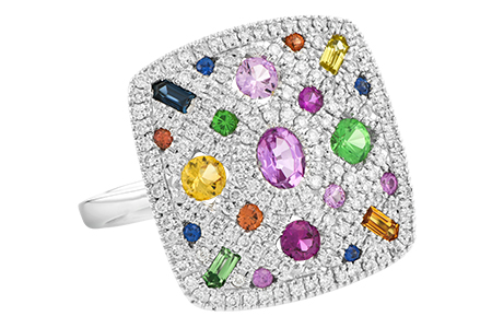 K000-23086: LDS DIA & COLOR RG .38 DIA 1.37 TGW