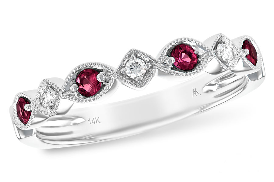 K092-93041: LDS WED RG .20 RUBY .26 TGW