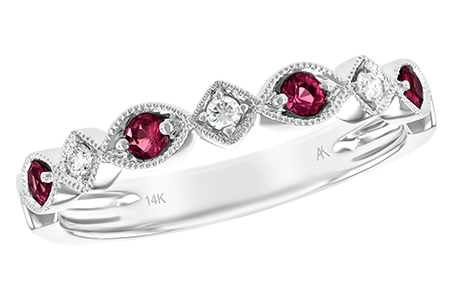 K092-93041: LDS WED RG .20 RUBY .26 TGW